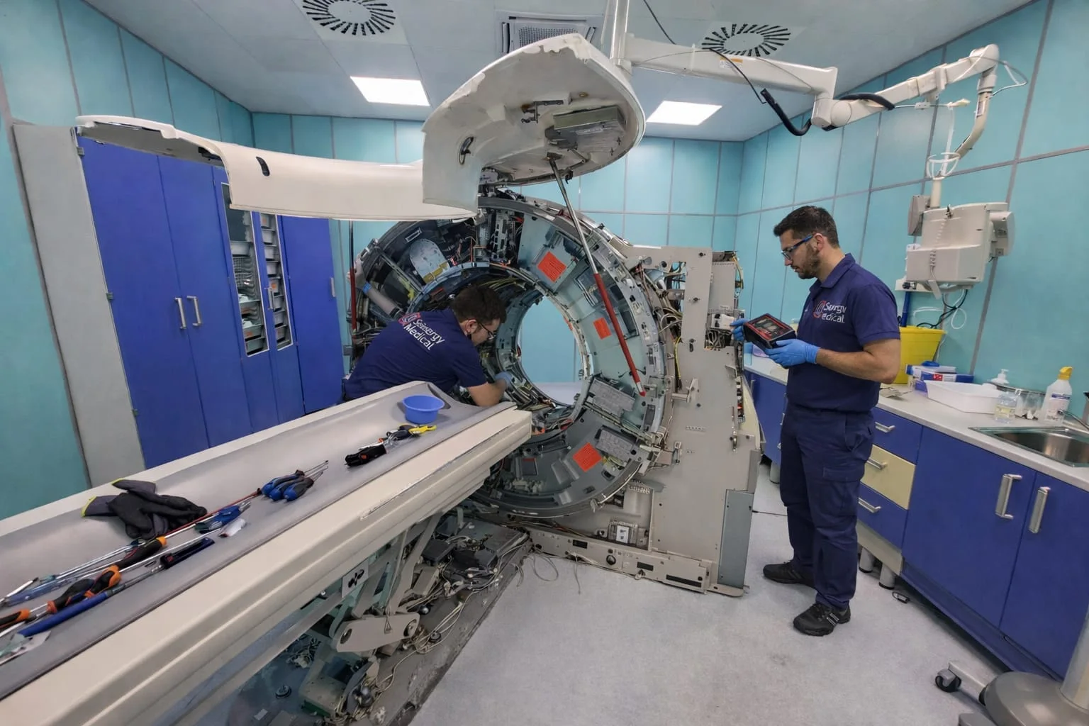 Attività tecnica Spinergy Medical su un sistema TAC